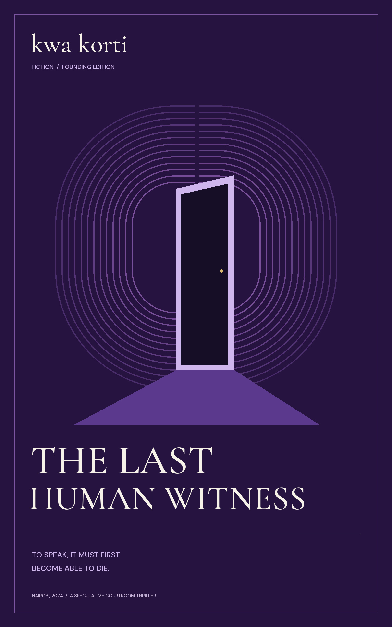 The Last Human Witness purple book cover